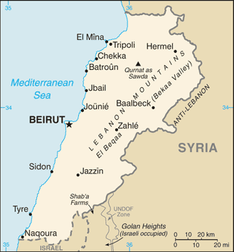 Liban : carte et plans 