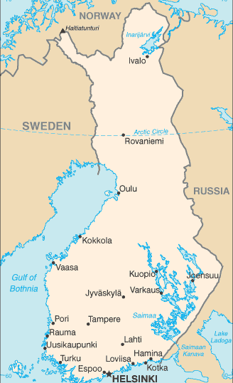 Finlande : carte et plans 