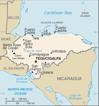 Honduras : carte et plans 