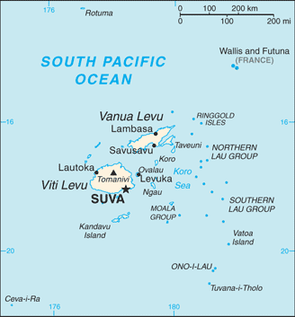 Iles Fidji : carte et plans 