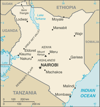 Kenya : carte et plans 