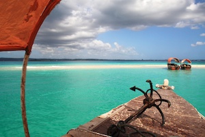 vue sur la mer de Zanzibar