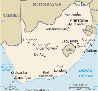 Afrique du Sud : carte et plans 