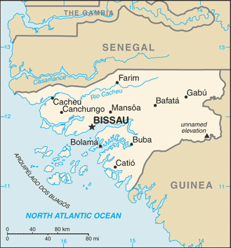 Guinée-Bissau : carte et plans 