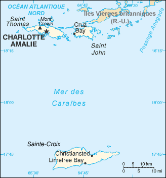 Iles Vierges Américaines : carte et plans 