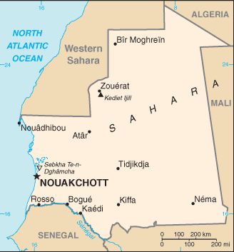 Mauritanie : carte et plans 