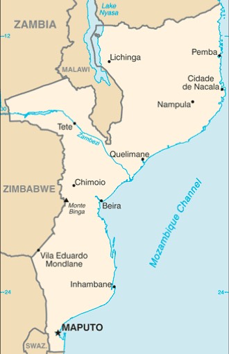Mozambique : carte et plans 
