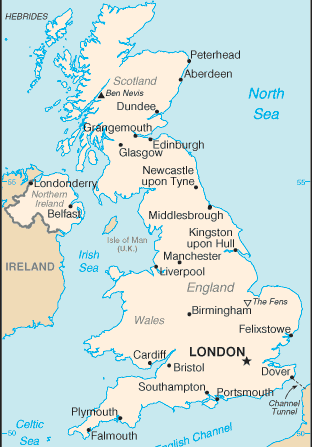 Royaume Uni : carte et plans 